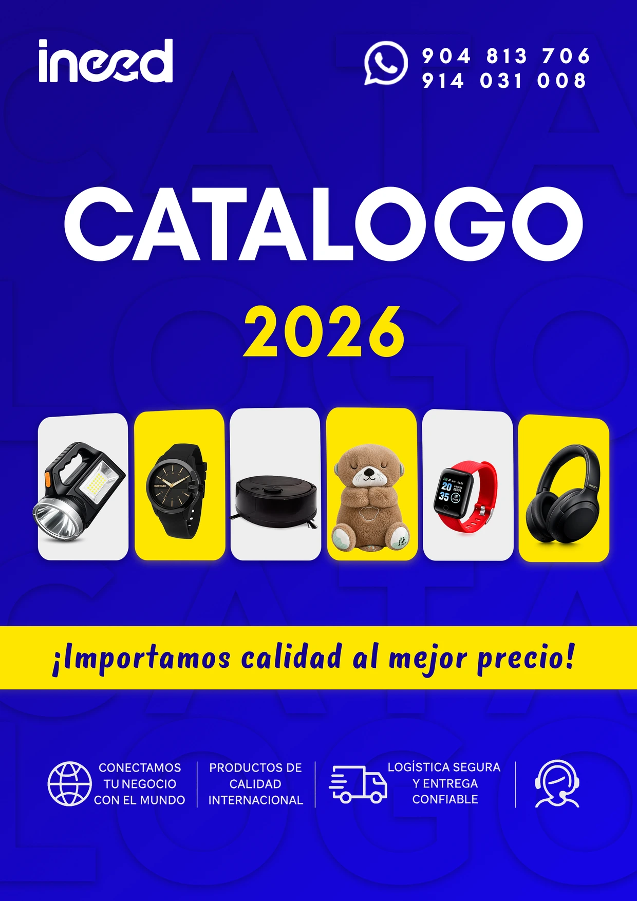 Portada del catálogo 2026 de INEED Import & Export